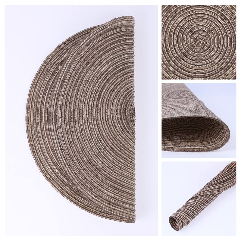 Farmhouse Placemats Set of 6 Woven Placemats for Dining Table Decor Indoor Outdoor Washable Kitchen Table Mat Wipe Clean 15x15in