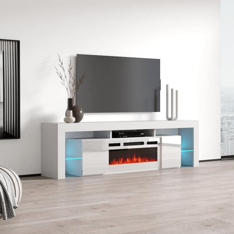 Soleo WH-EF Electric Fireplace 79" TV Stand