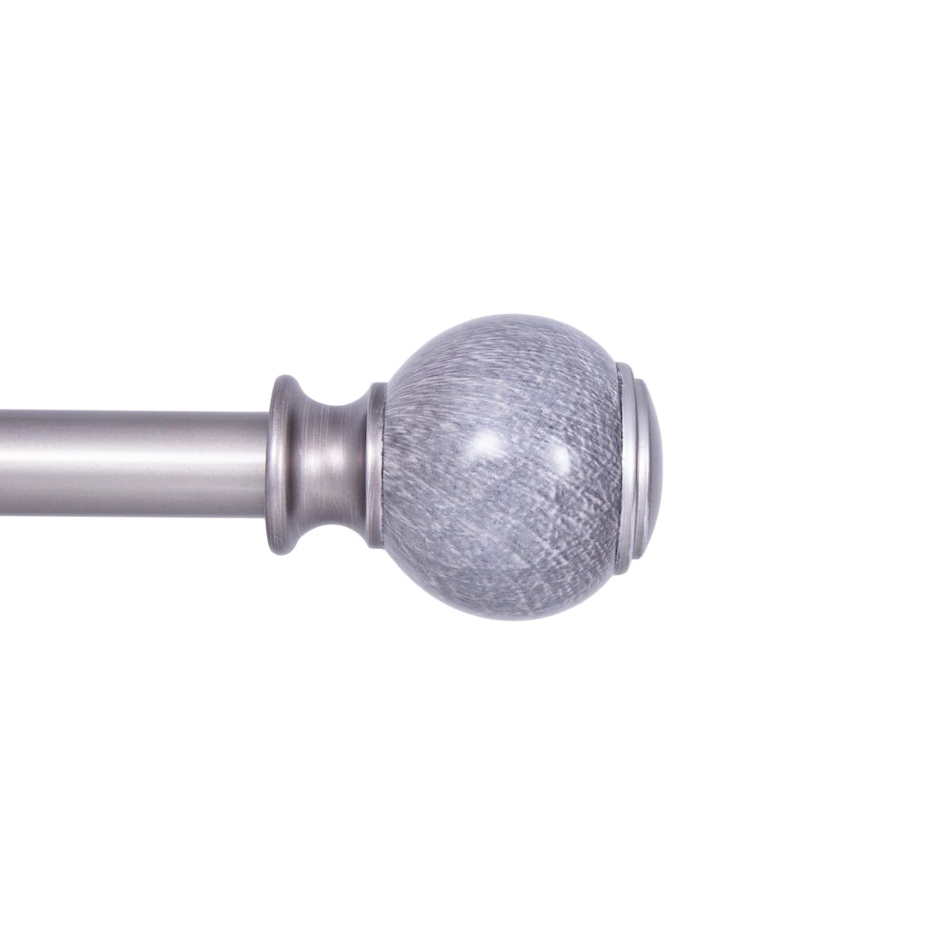 Kenney® Noah 1" Premium Decorative Window Curtain Rod,36-66", Pewter