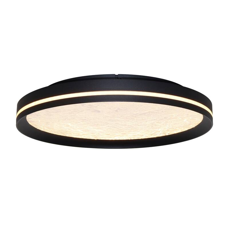 Artcraft Luna Integrated LED Flush Mount - Black