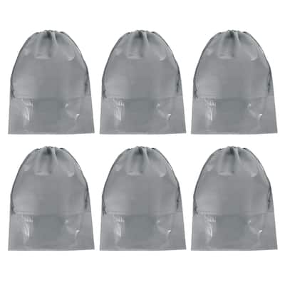 6Pcs Drawstring Shoe Bag 14x11" Travel Shoe Bags Shoe Organizer Pouch