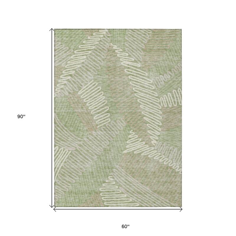 HomeRoots Floral Transitional Rectangle Outdoor Rug