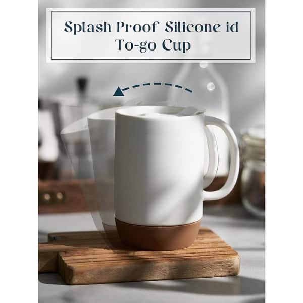 DOWAN Coffee Mugs Set of 2, 15 OZ Coffee Mug with Cork Bottom and Splash  Proof Lid - Bed Bath & Beyond - 42726186
