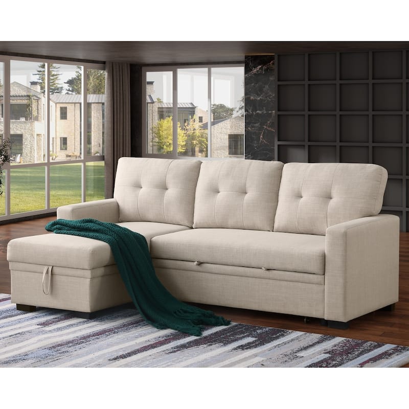 Modern Living Room Modular Sofa with Pull-out Bed and Hidden Storage