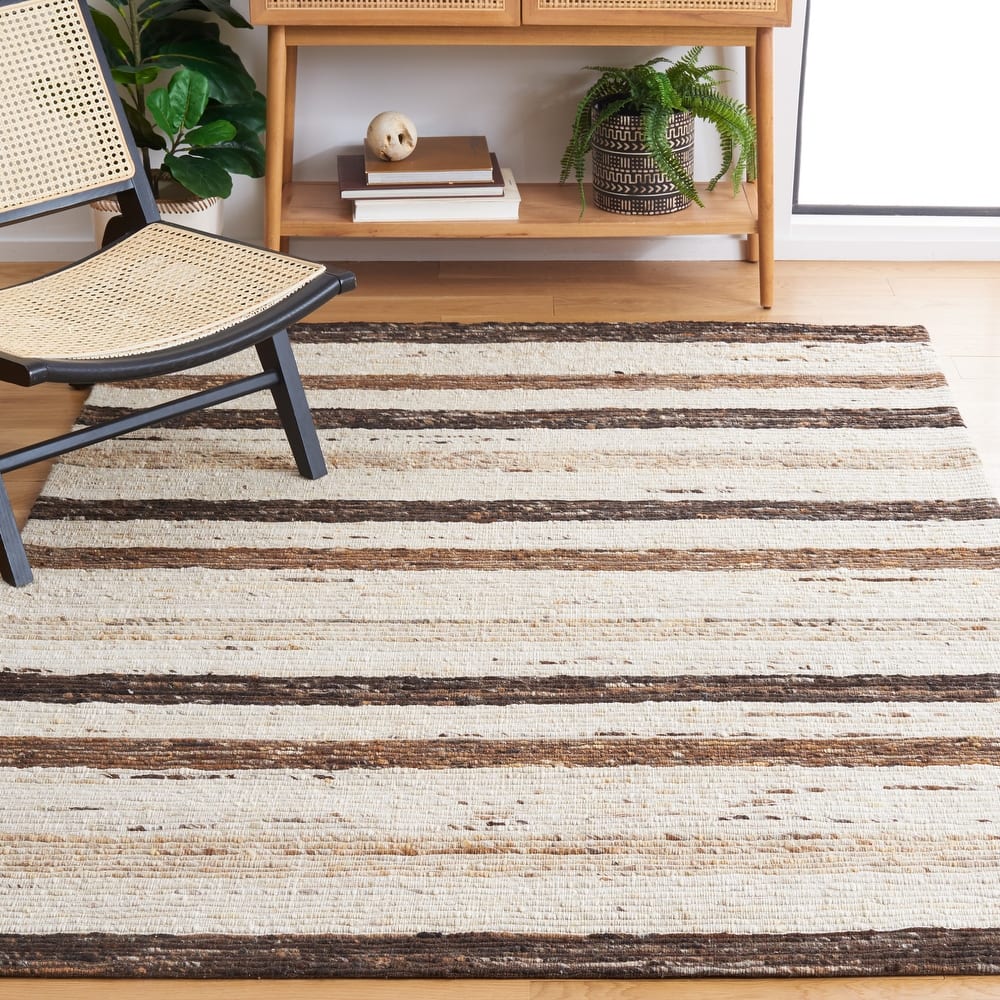 SAFAVIEH Handmade Marbella Admira Stripe Wool Rug