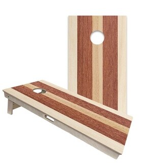 Striped Woody Regulation 2x4 Cornhole Board Set