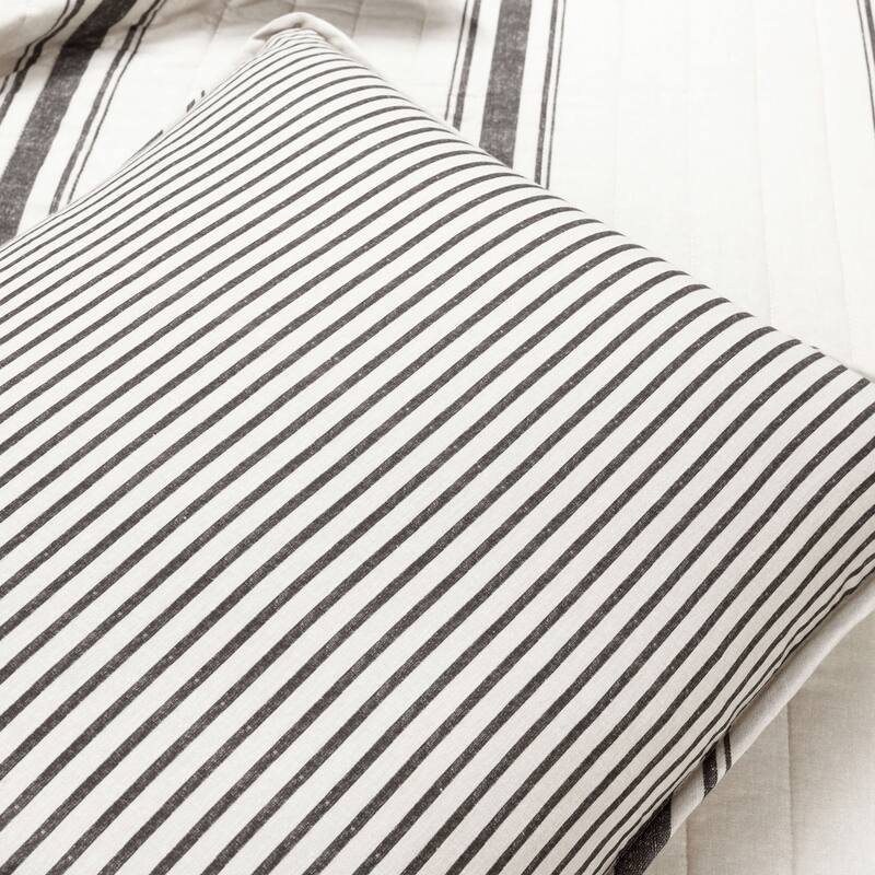 Lush Decor Farmhouse Stripe 3 Piece Quilt Set