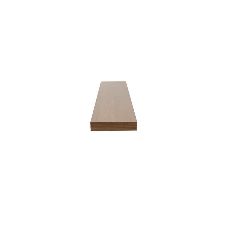 HomeRoots 43" Brown Wooden Wall Mounted Floating Shelf