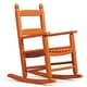 preview thumbnail 5 of 38, 16 In. Kids Classic Solid Poplar Wood Rocking Chair, Egg-Shaped Seat For Ages 2–5 - 9' x 12'