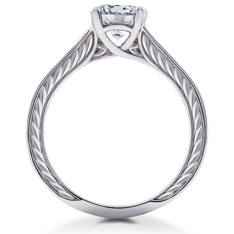 1 1/4Ct Round Vintage Solitaire Lab Grown Diamond Engagement Ring Gold