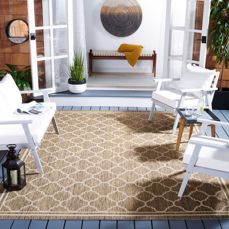 SAFAVIEH Courtyard Kristelle Indoor/ Outdoor Waterproof Patio Backyard Rug