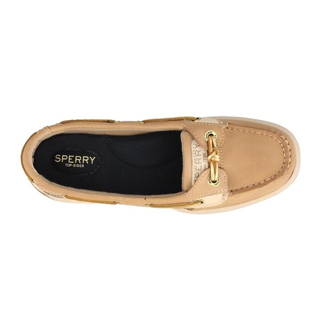 leather sperrys women's