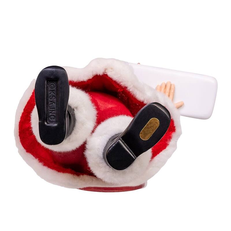 Kurt Adler 10.5-Inch Fabriche Santa with Sushi Platter