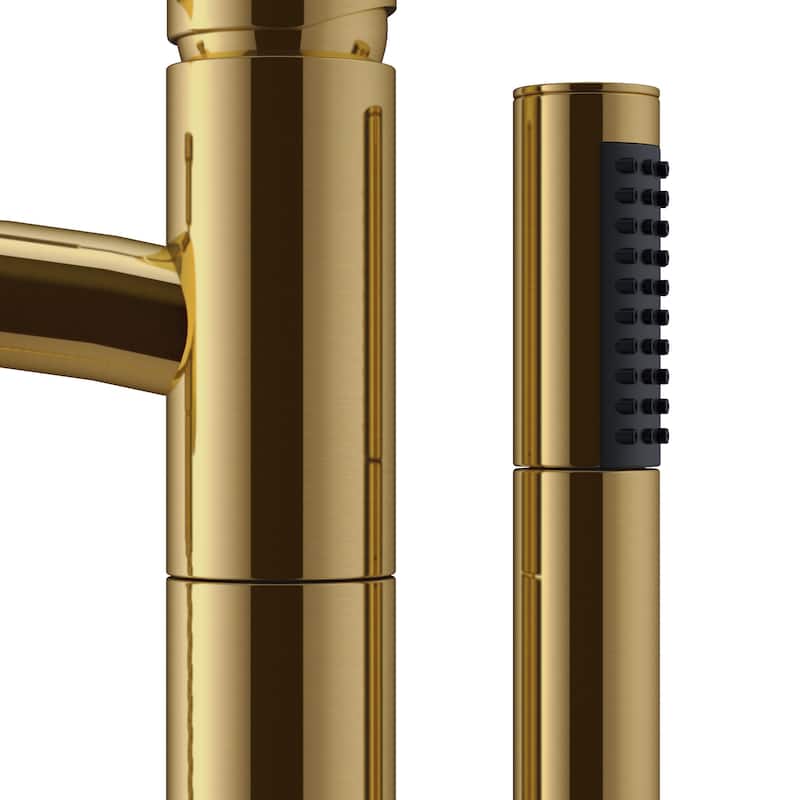 Wyndham Collection Taron Floor Mounted Tub Filler with Built-In