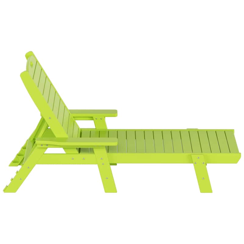 Laguna Hdpe All Weather Outdoor Patio Pool Reclining Chaise Lounge (Set Of 2)
