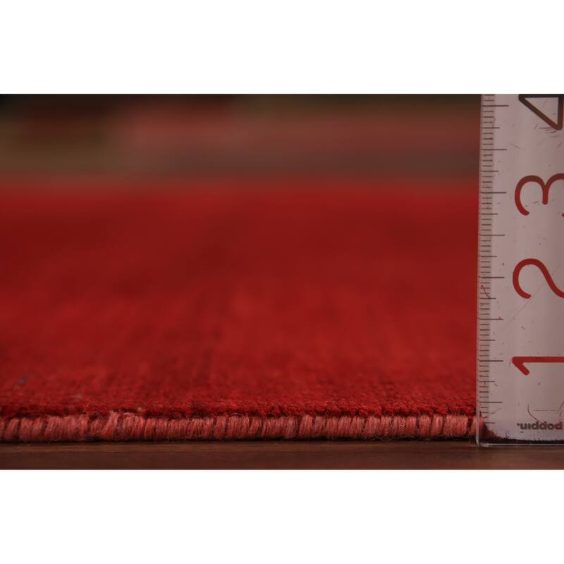 Gabbeh Modern Area Rug Handmade Oriental Red Wool Carpet - 5'6" x 7'10"