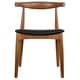 preview thumbnail 54 of 58, Set of 2 Kennedy Elbow Chairs Farmhouse Wooden Dining Chairs With PU Leather Or Fabric Cushion Seat, Modern Accent Side Chairs