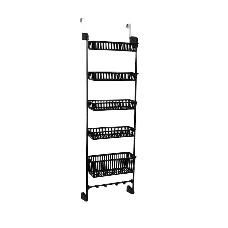 Household Essentials Over the Door Basket Storage Rack - 5 Basket