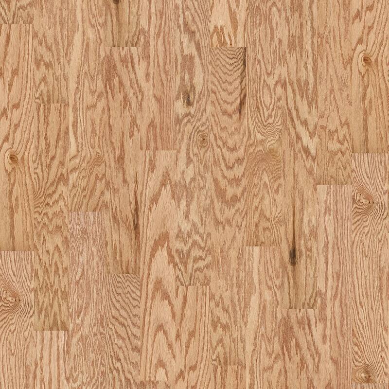 Shaw Albright Oak 5" Wide Smooth Engineered Red Oak Hardwood Flooring - Caramel