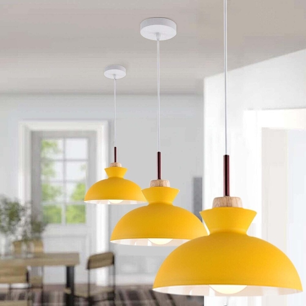 1 Light Modern Farmhouse Metal 11.02 Bowl Dome Pendant Light for Kitchen Island Dining Room On Sale Bed Bath Beyond 34166778