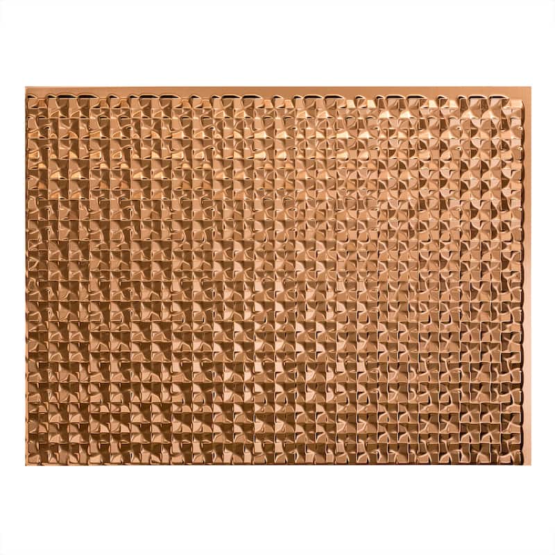 FASÄDE Terrain Decorative Vinyl Backsplash Panel - 6 inch x 6 inch Sample - Polished Copper
