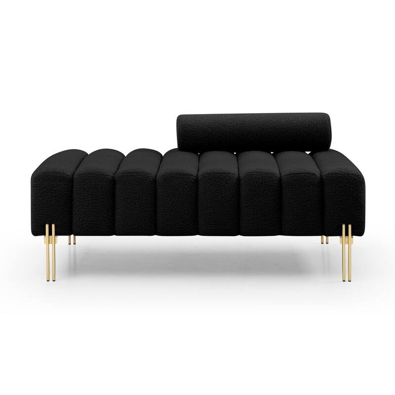 Upholstered Modern Sofa Couch - Black