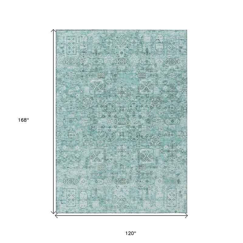 HomeRoots Floral Transitional Rectangle Outdoor Rug