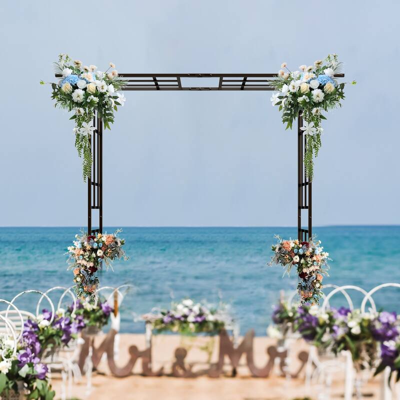 Adjustable Metal Arch Trellis for Climbing Garden Plants