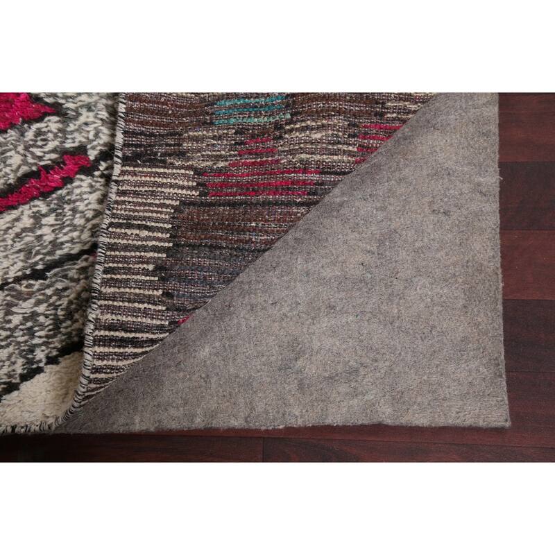 Abstract Modern Moroccan Oriental Area Rug Hand-knotted Wool Carpet - 5'11" x 10'7"