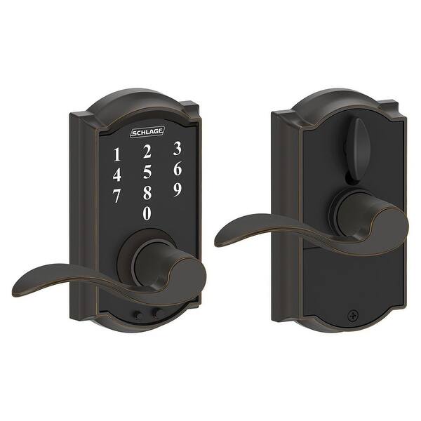 Shop Schlage Fe695 Cam Acc Rf Camelot Touch Entry Door Lever Set With Accent Lever Manufacturer Refurbished Overstock 17825411