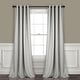 preview thumbnail 39 of 119, Lush Decor Insulated Grommet Blackout Curtain Panel Pair 52"W x 108"L - Light Grey