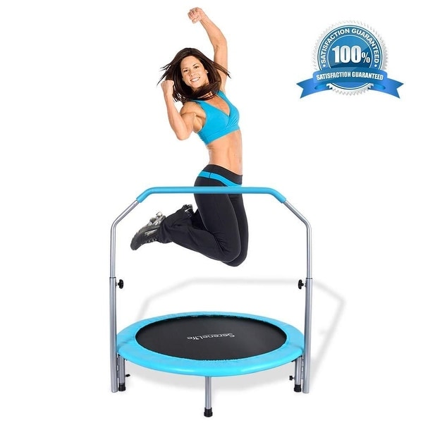 SereneLife 40 Inch Indoor Outdoor Fitness Trampoline with Padded