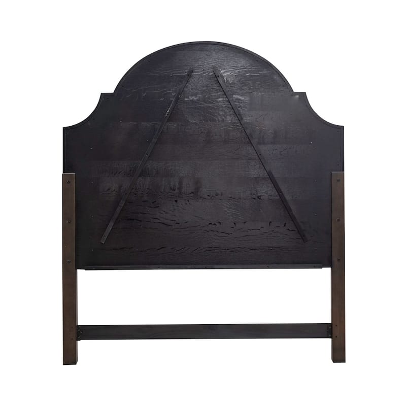 Paradise Valley Saddle Brown Upholstered Arched Panel Headboard