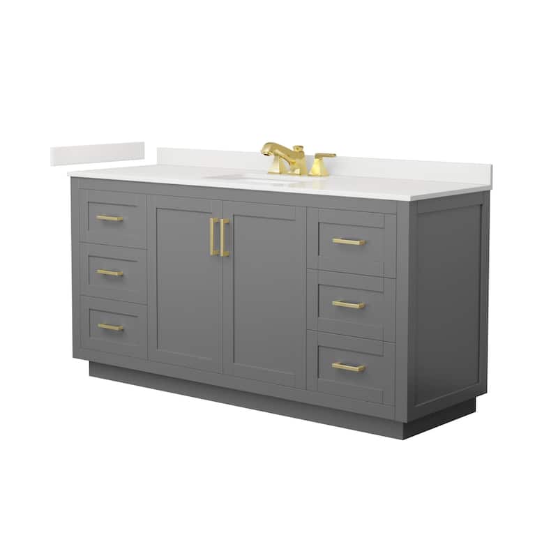 Wyndham Collection WCF292966S-QTZ-US3MXX Miranda 66" Free Standing