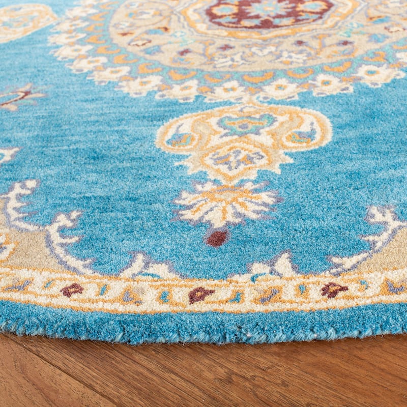 SAFAVIEH Handmade Heritage Fretwork Traditional Oriental Wool Rug