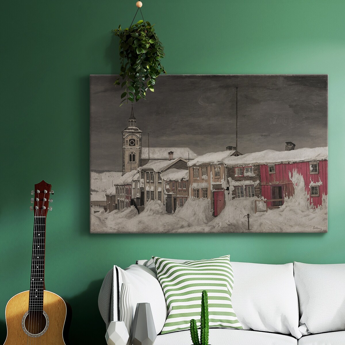 Vintage Botanical Print-XCVI -Gallery Wrapped Canvas - On Sale