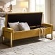 preview thumbnail 50 of 53, Alina Modern Upholstered Flip Top Storage Bench with Metal Legs by HULALA HOME