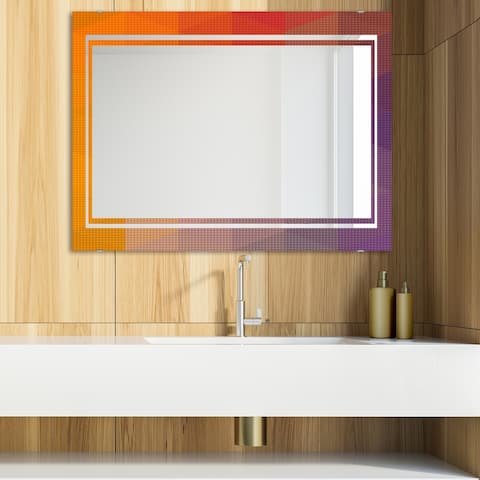 Designart 'Dotted Geometry 2' Glam Mirror - Modern Vanity Mirror