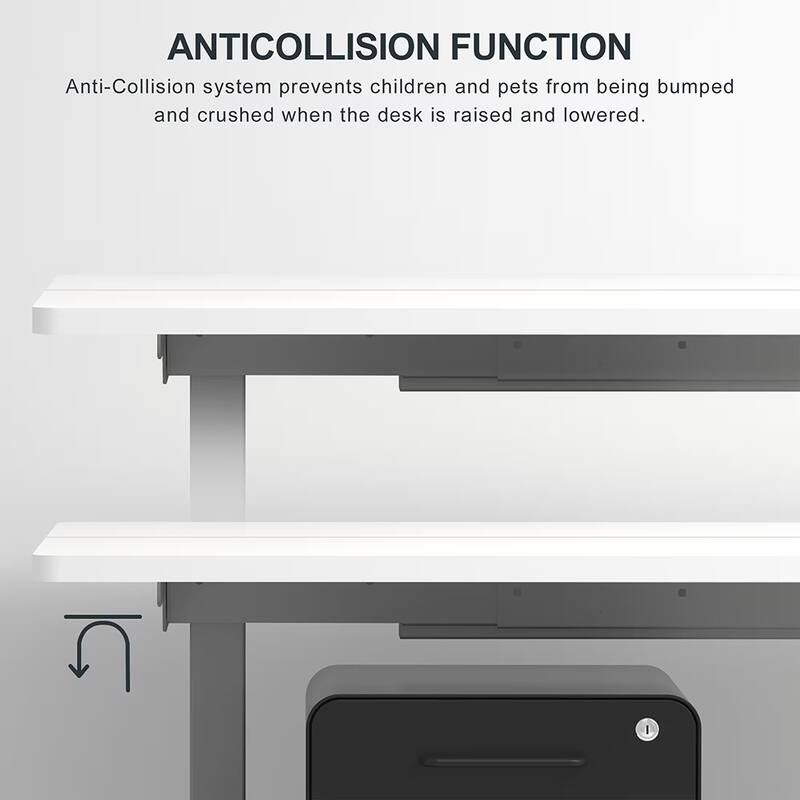 Electric Dual Motor Standing Desk, Adjustable 55x28-inch Workstation