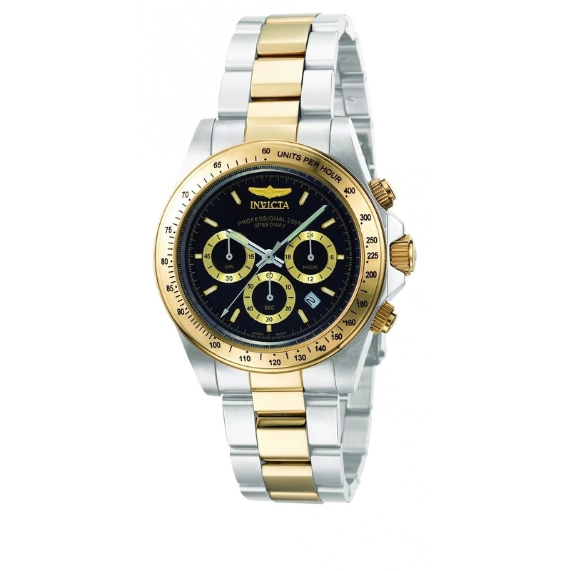 Invicta Men's 9224 Speedway Quartz 3 Hand Black Dial Watch
