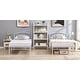 preview thumbnail 8 of 23, VECELO Kids Bed Frame with Headboard & Metal Slat,Twin Size Bed Set of 2 White