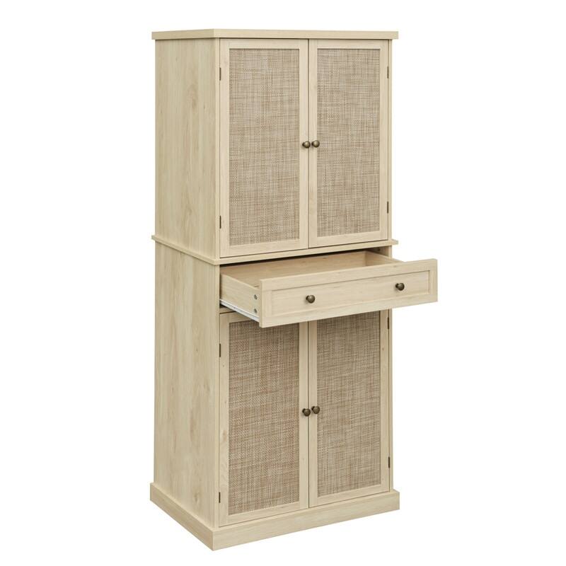 72.33"H Cabinet Storage with 1 Drawer,4 Door and 4 Adjustable Inner Shelves