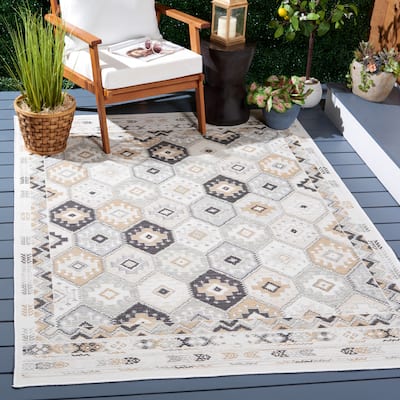 SAFAVIEH Sunrise Kath Indoor/Outdoor Waterproof Rug - 4' x 5'7"