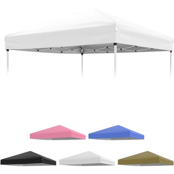slide 2 of 25, 10x10FT Canopy Replacement Top, Waterproof UV Resistant Tent Cover with Air Vent White White - 10x10FT