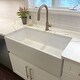 preview thumbnail 7 of 8, Sinkology Austen Crisp White Fireclay 36" Single Bowl Farmhouse Apron Kitchen Sink and Care Kit