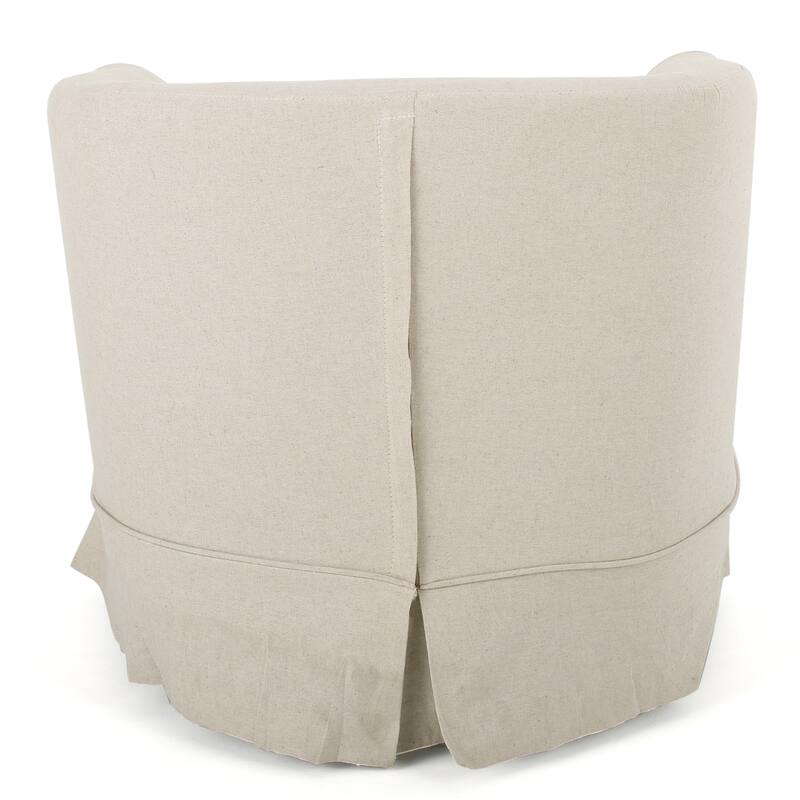 Cozy Rotating Armchair - Soft Upholstered Swivel Chair for Reading, VR, and Relaxation