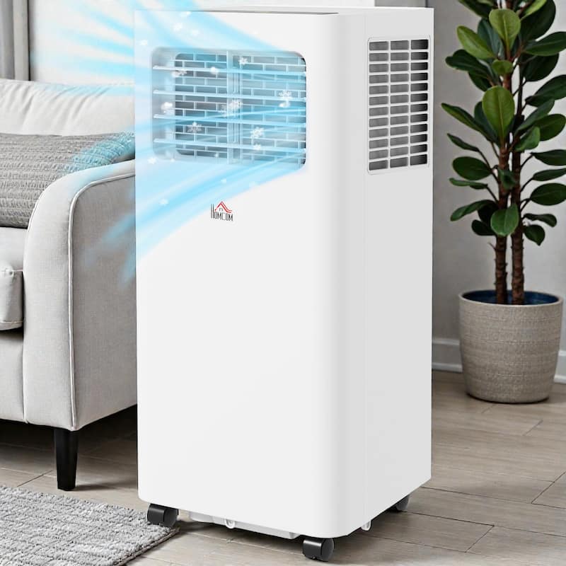 8000 BTU Portable Air Conditioner with Dehumidifier, 3-in-1 Room AC for Up to 345 Sq Ft, Remote, Timer - White
