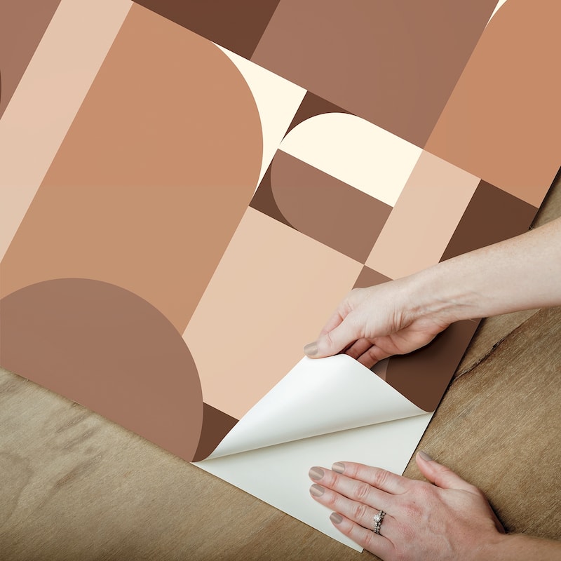 Very Gay Paint Boxanne Tan Peel and Stick Wallpaper