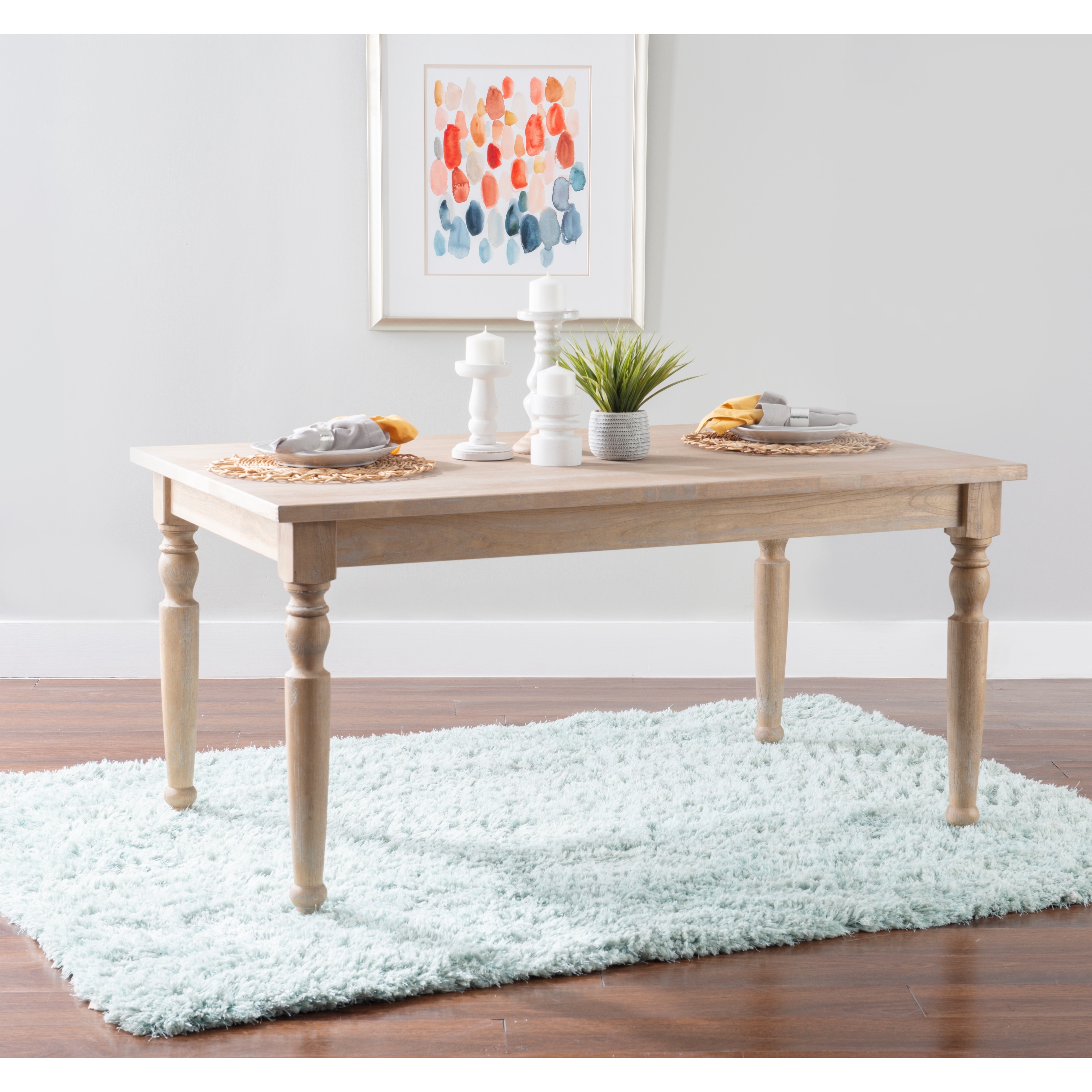 Linon Jayla Light Natural Wood Table