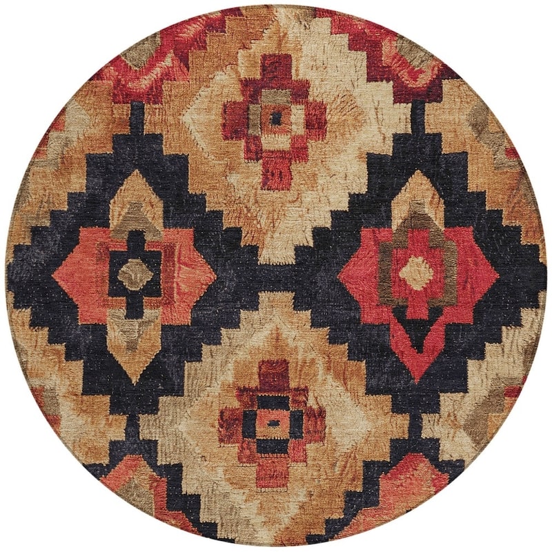 HomeRoots Aztec Transitional Rectangle Outdoor Rug